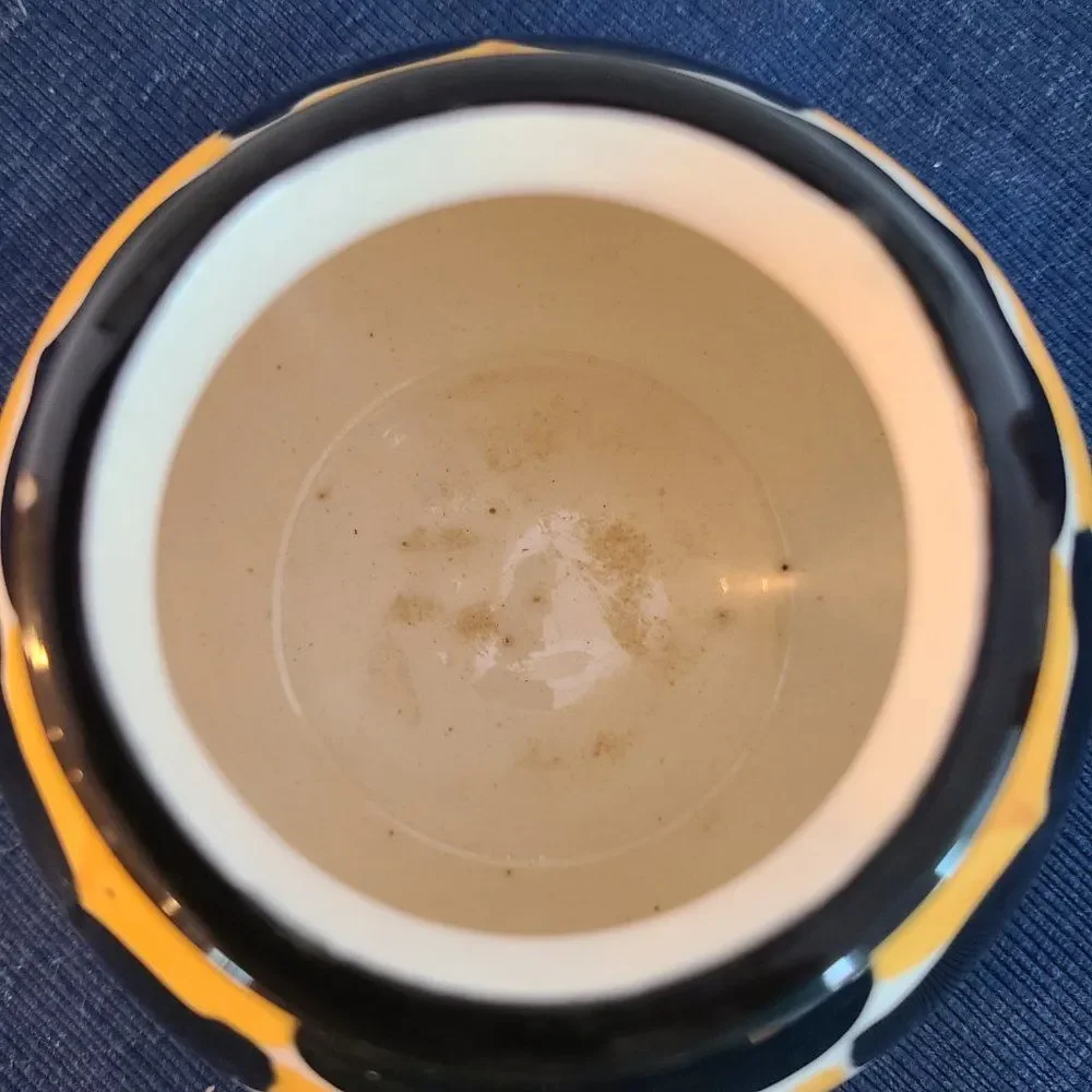 Bavarian Pottery Ceramic Pot Hand Painted Underglazed Signed 134/150 Chevron